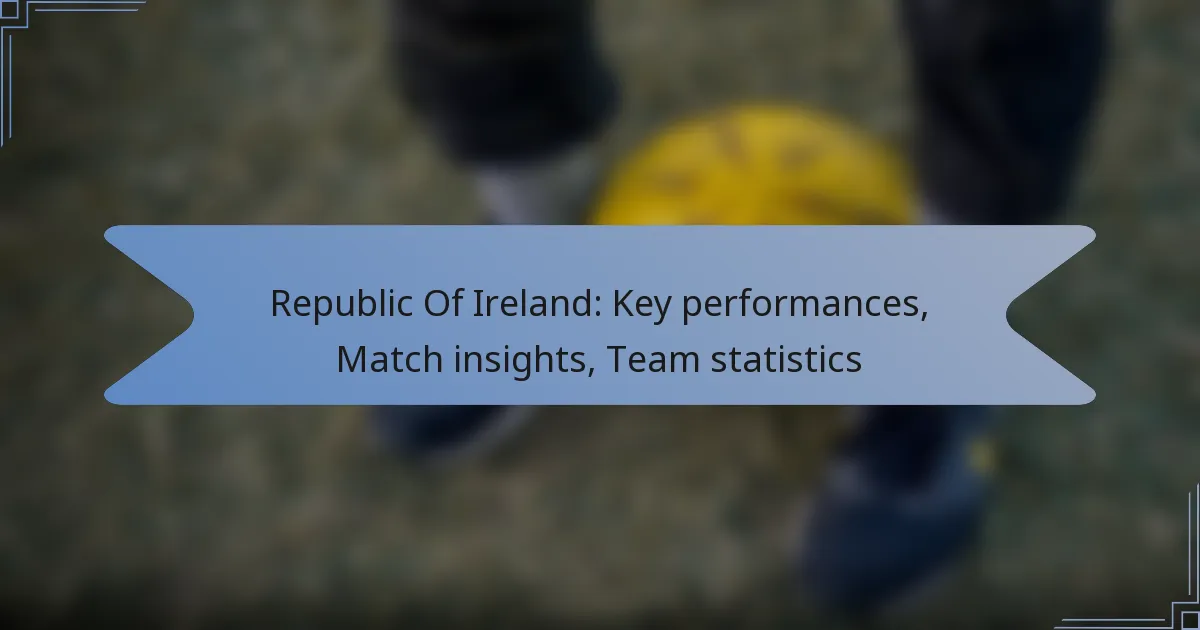 Republic Of Ireland: Key performances, Match insights, Team statistics