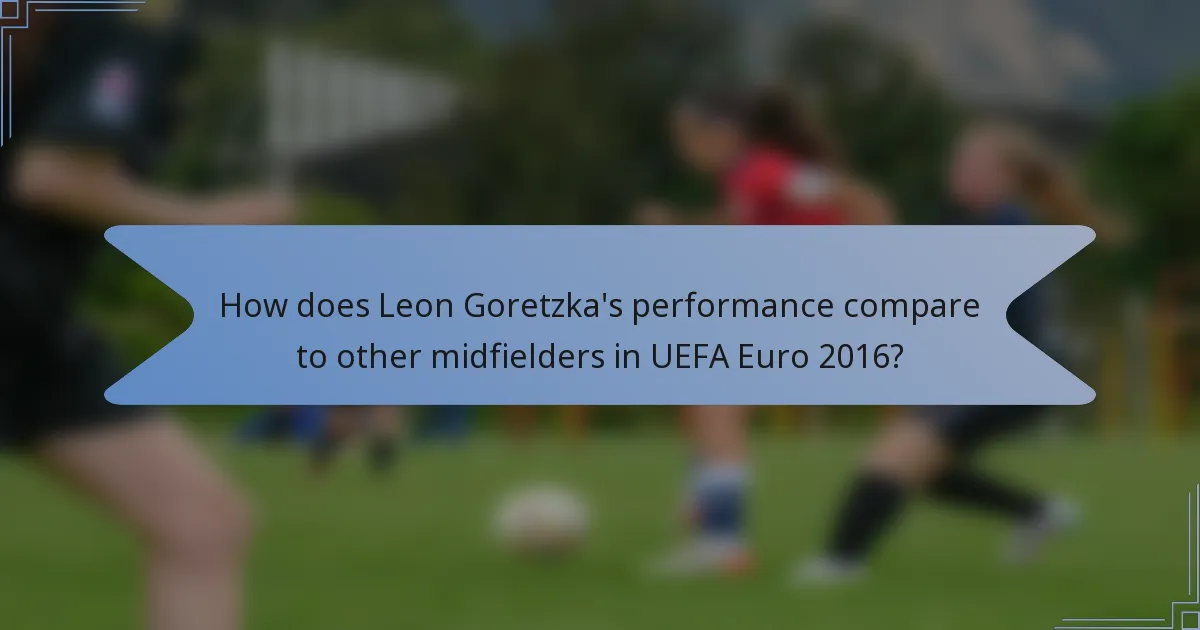 How does Leon Goretzka's performance compare to other midfielders in UEFA Euro 2016?